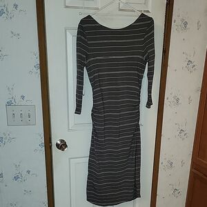 Athleta Gray Sheath Dress with Bateau Neckline
